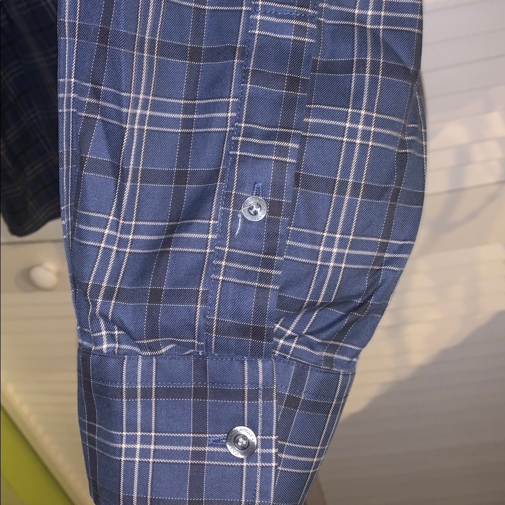 Hathaway Blue Plaid Button-Down Shirt xxl - Picture 8 of 11